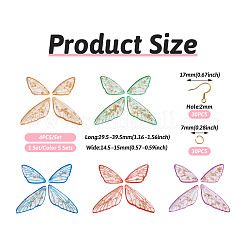 Kit de fabrication de boucles d'oreilles aile de papillon diy&nbsp;DIY-TA0003-73
