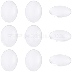 50 pièces cabochons en verre transparent&nbsp;GGLA-BBC0001-02