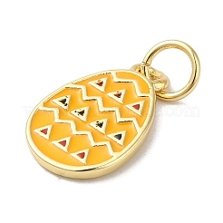 Ciondoli smaltati in ottone placcato a cremagliera&nbsp;KK-B092-21G-03