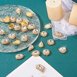 30pcs 5 Arten Kristallglas-Strass-Anhänger&nbsp;RB-TA0001-09
