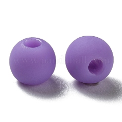 Bereift undurchsichtigen Acrylperlen&nbsp;OACR-P019-01A-04