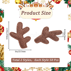 100 pièce 2 styles accessoires de décoration sur le thème de Noël&nbsp;FIND-GF0007-15A