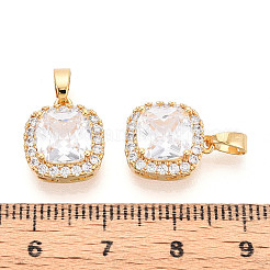 Pendentifs avec zircon cubiques à micro-pavés en laiton&nbsp;KK-N272-05G