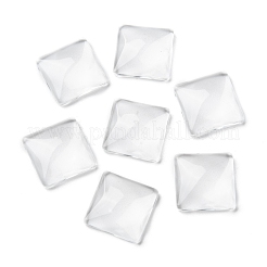 Transparentem Glas Quadrat Cabochon&nbsp;X-GGLA-S022-15mm