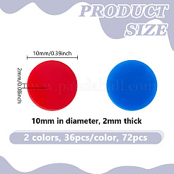 72 Stück 2 Farben Acryl öffentliche Schilder&nbsp;AJEW-GO0002-40
