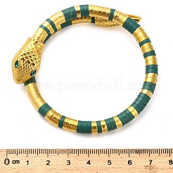 Brazaletes de aleación de serpiente para mujer&nbsp;BJEW-Z135-01G-01