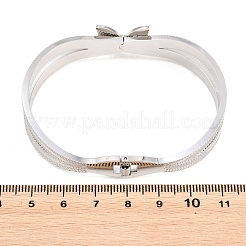 304 Edelstahl-Armreifen mit Scharnier für Damen&nbsp;BJEW-E113-02P