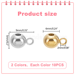20 pz 2 colori 304 barre per tubi in acciaio inossidabile&nbsp;STAS-LP0001-22