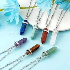 14 Stück spitze Chakra-Anhänger aus natürlichem und synthetischem Edelstein in 14 Stilen&nbsp;G-LS0001-76