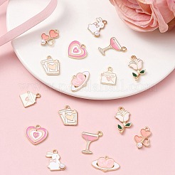 Pendenti smaltati in lega di San Valentino da 16 pz 8 stili&nbsp;ENAM-FS0001-64