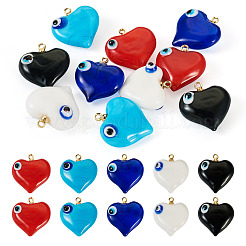 10 Stück 5 Farben handgefertigte Böse Augen Bunte Malerei Anhänger&nbsp;LAMP-TA0001-15