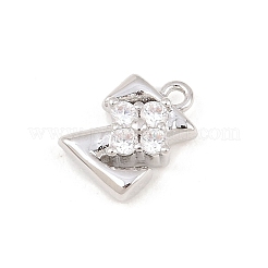 26 Stk. Messing Micro Pave klar Zirkonia Charms&nbsp;KK-Z151-18P