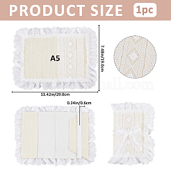 Couvertures de livres en dentelle de polyester&nbsp;OFST-WH0002-59C