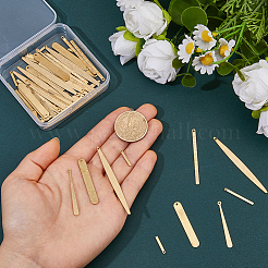 60pcs 6 Arten Messinganhänger&nbsp;KK-FH0008-30