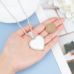 Colliers avec pendentif en alliage avec strass&nbsp;NJEW-WH0008-01S