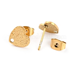 Ionenplattierung (IP) 304 Edelstahl Ohrstecker Zubehörse&nbsp;X-EJEW-O104-07G
