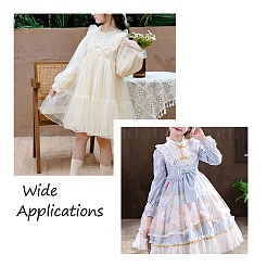 Rubans d'organza de satin plissé 2 couche&nbsp;PJ-TAC0004-02G