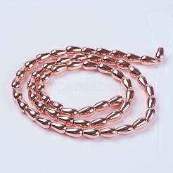 Electroplate non magnetici ematite sintetico fili di perline&nbsp;G-F553-03D-RG