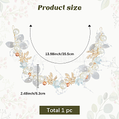 Blumen-Haarbänder aus Legierung&nbsp;OHAR-WH20009-02A