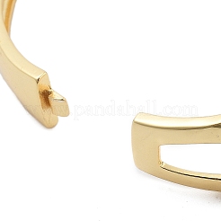 Brazaletes con bisagras de circonita cúbica transparente con micropavé de latón chapado en rack para mujer&nbsp;BJEW-G730-03G