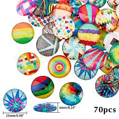 Cabochons di vetro&nbsp;GGLA-R040-25mm-04