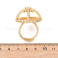 Verstellbare Ringkomponenten aus Messing mit Mikropavé&nbsp;KK-G551-07G