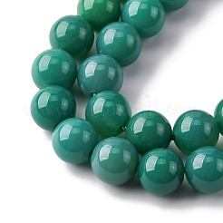 Natürliche grüne Onyx Achat (gefärbt und erhitzt) Perlen Stränge&nbsp;G-K393-A03-8mm