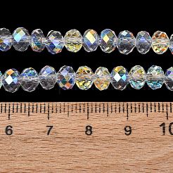 Chapelets de perles en verre transparent électrolytique&nbsp;EGLA-A046-01B-21