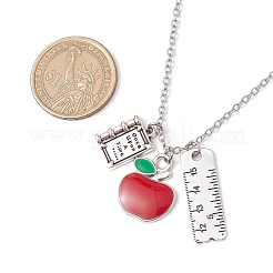 Colliers pendentifs en alliage de pomme rouge pour la fête des mères&nbsp;X1-NJEW-TA00185