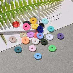 240g 24 Farben handgemachte Polymertonperlen&nbsp;CLAY-JP0001-10-8mm