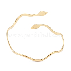Brazaletes abiertos ondulados de acero inoxidable 304&nbsp;BJEW-G699-01G