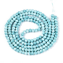 Chapelet de perles en verre baking paint&nbsp;X-DGLA-N016-4mm-08