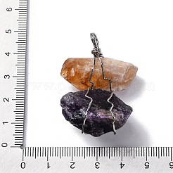 Pepite di pietre preziose miste naturali grandi pendenti&nbsp;G-K338-43P