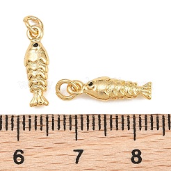 Breloques en laiton avec zircone cubique de micro pave&nbsp;KK-Q085-01A-G