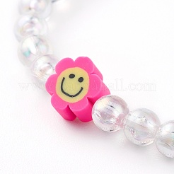 Braccialetti per bambini elasticizzati con perline acriliche trasparenti&nbsp;BJEW-JB06324