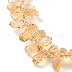 Chapelets de perles en verre transparent électrolytique&nbsp;EGLA-B006-01A-FA01