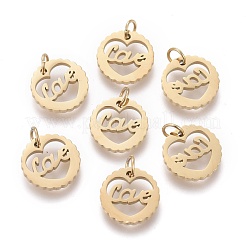Dijes de acero inoxidable 304 con baño de iones (IP) para San Valentín&nbsp;STAS-H100-21G