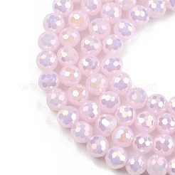 Chapelets de perles en verre électroplaqué&nbsp;EGLA-B013-01A-AB06