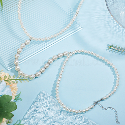 1 chaîne de corps en alliage de zinc avec imitation de perles ABS pour femme&nbsp;AJEW-HY0002-15