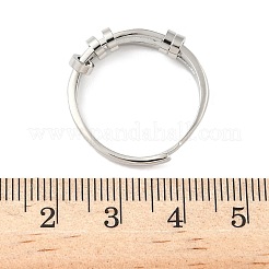 Bagues rotatives en laiton avec micro pavé de zircones cubiques pour femmes&nbsp;LS-RJEW-C132-04P