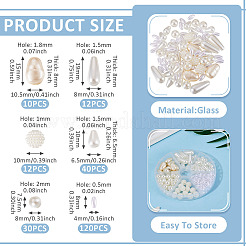 224 pièces 6 styles perles acryliques imitation perle&nbsp;OACR-TA0005-15