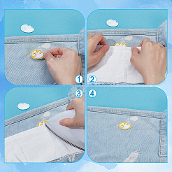 12 Stück Flügel-Stickerei aus Polyester zum Aufnähen auf Stoffflicken&nbsp;PATC-WH0008-188