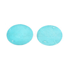 Dijes conectores de eslabones de disco de concha de capiz natural pintados con aerosol&nbsp;SSHEL-T017-32A