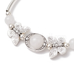 Bracelets en perles de jade blanc naturel&nbsp;BJEW-JB11665-01