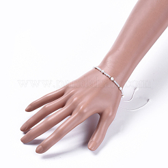 Verstellbarer Nylonfaden geflochtene Perlen Armbänder&nbsp;BJEW-JB04376-01