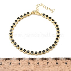 Bracelets en laiton pavés de zirconiums cubiques&nbsp;KK-CBA6980-17G-A