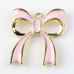 Alliage bowknot pendentifs émail&nbsp;X-ENAM-Q033-22B
