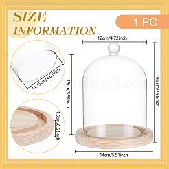 Couvercle de dôme en verre&nbsp;DIY-WH0504-317A