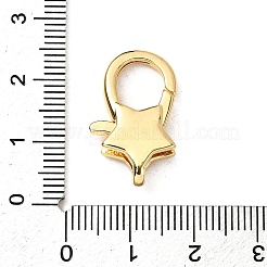 Fermoirs pinces de homard en laiton avec zircone cubique transparente&nbsp;KK-Z078-49A-G