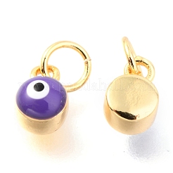 Colgantes de esmalte de latón&nbsp;KK-Y001-02B-G